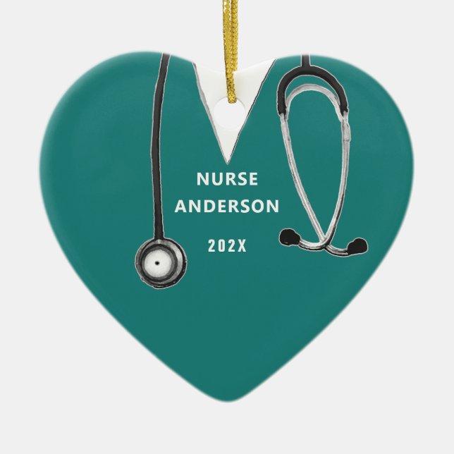 Personalisiert Nurse Abschluss Gift Keramik Ornament (Vorne)