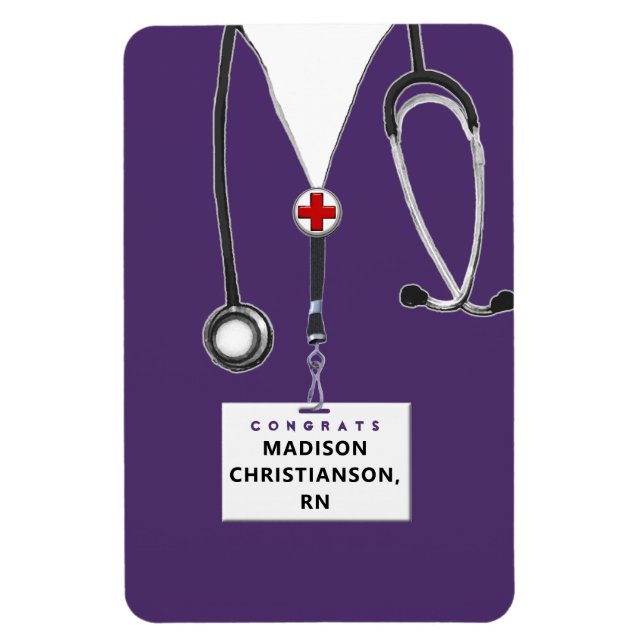 Personalisiert Nurse Abschluss Gift Magnet (Vertikal)