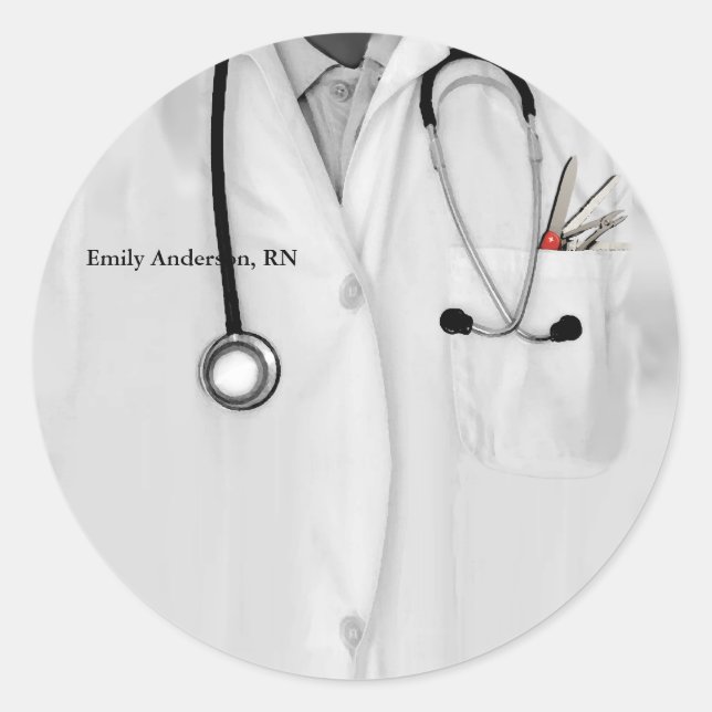 Personalisiert Nurse Abschluss Runder Aufkleber (Vorderseite)