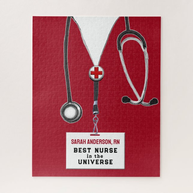 Personalisiert Nurse Gift Jigsaw Puzzle (Vertikal)