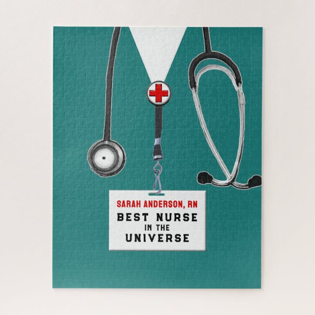 Personalisiert Nurse Gift Jigsaw Puzzle (Vertikal)
