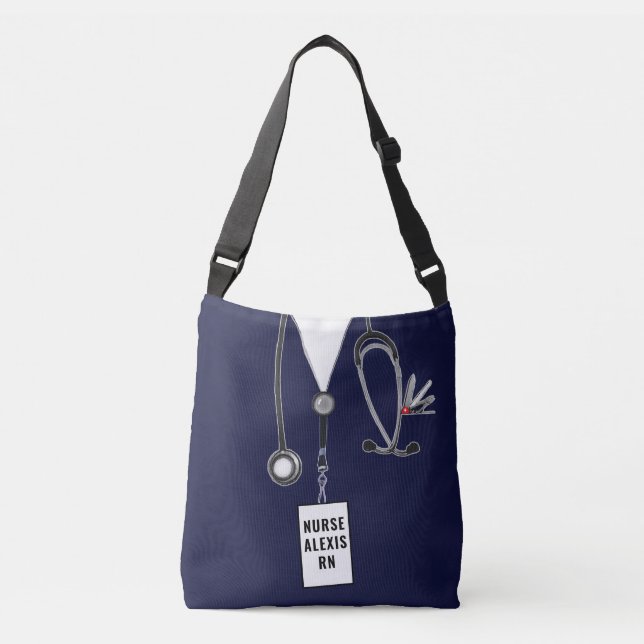 Personalisiert Nurse Novelty Tragetaschen Mit Langen Trägern (Vorderseite)
