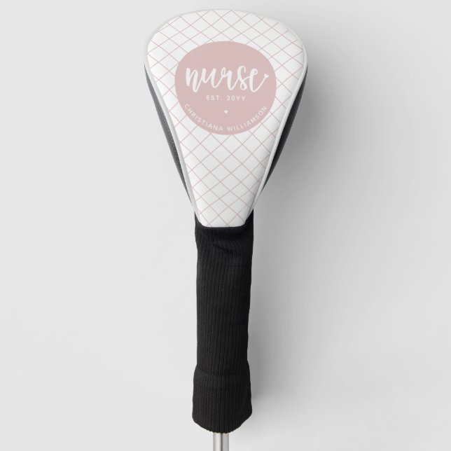 Personalisiert Nurse RN Abschluss Elegante Golf Headcover (Vorderseite)