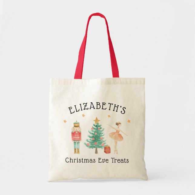 Personalisiert Nutcracker Ballerina Christmas Tragetasche (Vorne)