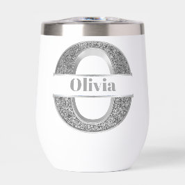 Personalisiert O Initial Silver Monogram Ihr Name