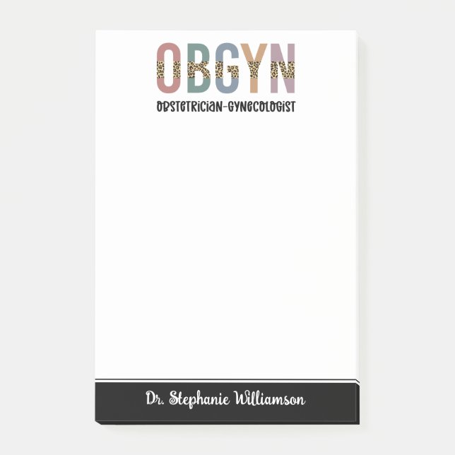 Personalisiert OBGYN Obstetriker Gynäkologe Post-it Klebezettel (Vorderseite)