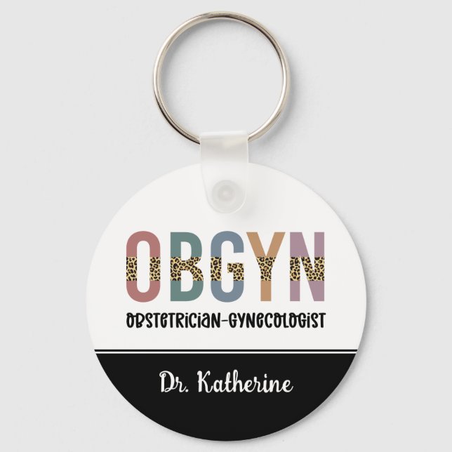 Personalisiert OBGYN Obstetriker Gynäkologe Schlüsselanhänger (Vorderseite)