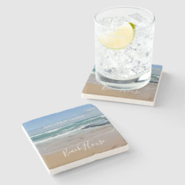 Personalisiert Ocean Beach House Steinuntersetzer