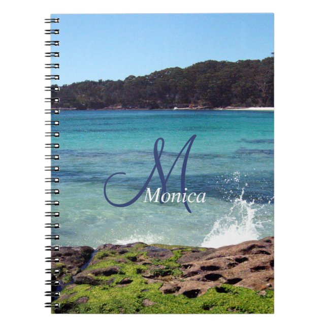 Personalisiert Ocean Beach Spiral Notebook Notizblock (Vorderseite)