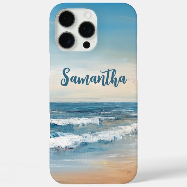 Personalisiert Ocean Beach Vacacation Scene iPhone 16 Pro Max Hülle (Rückseite)
