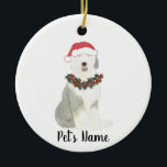 Personalisiert Old English Sheepdog Keramik Ornament<br><div class="desc">Machen Sie die schöne Liste in diesem Jahr mit einem personalisierten Ornament Ihrer Lieblings-Hirschelf!</div>