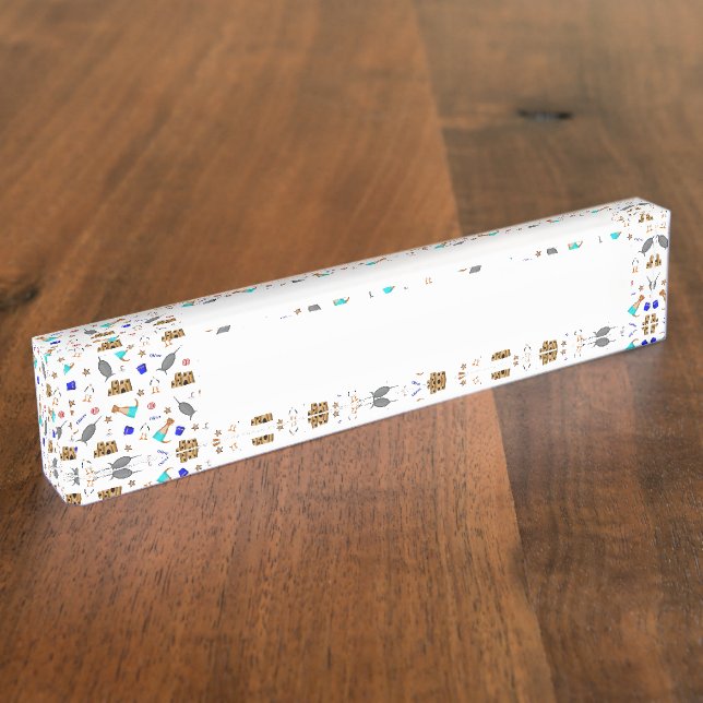 Personalisiert Oliver The Otter Summer Beach Namensplakette (Seite)