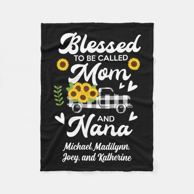 Personalisiert Oma Selige Mama Nana Grandkids Fleecedecke (Vorderseite)