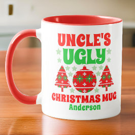Personalisiert Onkels hässlicher Weihnachtssüßer Tasse