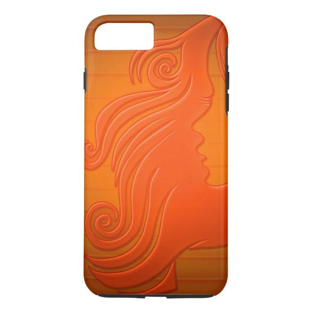 Personalisiert Orange Gold Girl Case-Mate iPhone Hülle (Rückseite)
