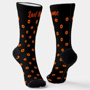 Personalisiert Orange Green Black Pattern Socken