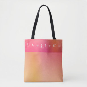 Personalisiert Orange Pink Sunset Ombre Tasche