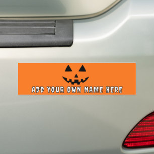 Personalisiert Orange Pumpkin Halloween Dein Name Autoaufkleber