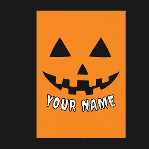 Personalisiert Orange Pumpkin Halloween Dein Name Poster