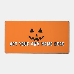 Personalisiert Orange Pumpkin Halloween Dein Name Schreibtischunterlage