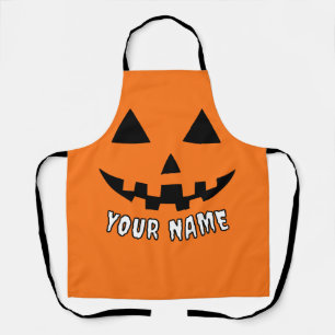 Personalisiert Orange Pumpkin Halloween Dein Name Schürze