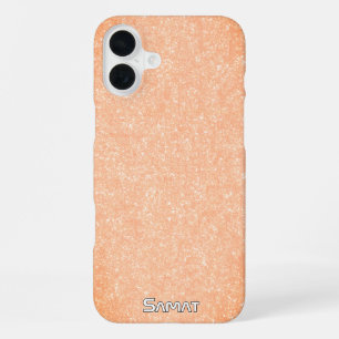 Personalisiert Orange Stone texturiert iPhone 16 Plus Hülle