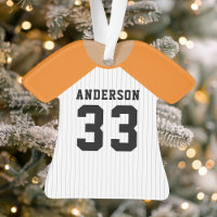 Personalisiert Orange und White Baseball Jersey