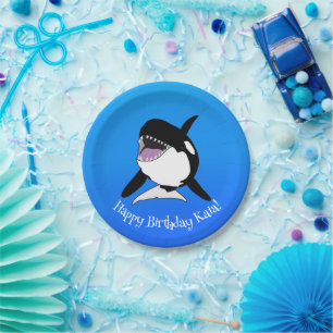 Personalisiert Orca Killer Whale Geburtstag Pappteller