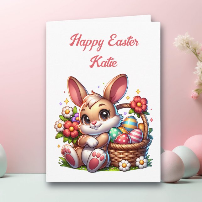 Personalisiert Osterhase + Farbseite Karte (Von Creator hochgeladen)