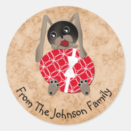 Personalisiert Osterhase Runder Aufkleber