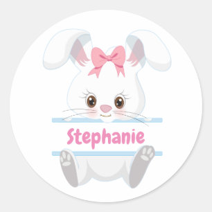 Personalisiert - Osterhase Runder Aufkleber