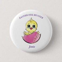 Personalisiert Osterküken Hühnerjagd Küken Button
