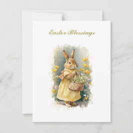 Personalisiert Ostersegnung Vintag Bunny Feiertagskarte