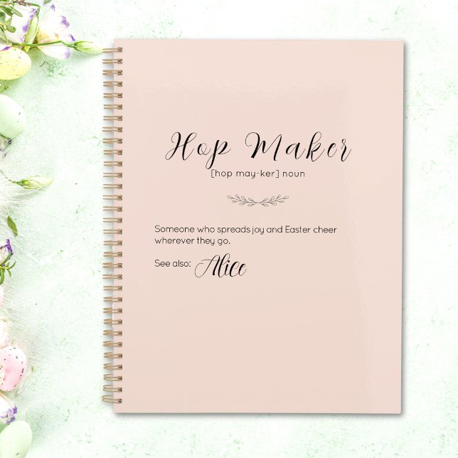 Personalisiert Ostersonnenplaner - Weichrosa Planer (Personalized Easter Bunny Planner – Soft Pink)