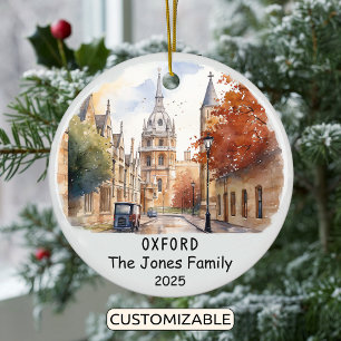 Personalisiert Oxford Ornament, England Keramik Ornament
