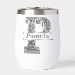 Personalisiert P Erste Silver Monogramm Ihr Name