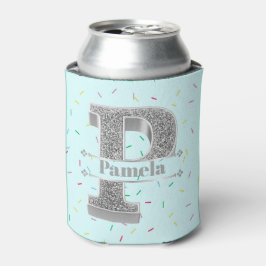 Personalisiert P Erste Silver Monogramm Ihr Name Dosenkühler