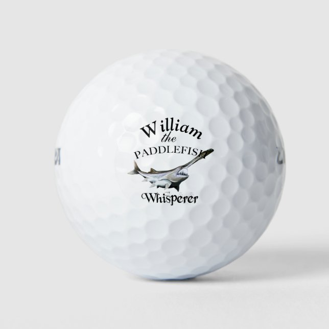 Personalisiert Paddlefish Whisperer Fisherman Golfball (Vorderseite)