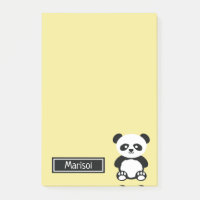 Personalisiert Panda Bear Animal Kids Kawaii Yello