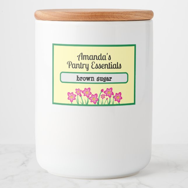 Personalisiert Pantry Essential Jar Lebensmitteletikett (Vorderseite)