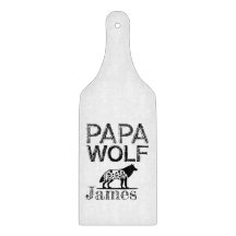 Personalisiert Papa Wolf Nature Silhouette