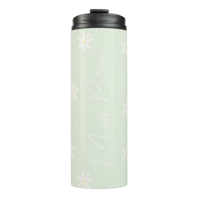 Personalisiert Pastel Daisy Thermal Tumbler Thermosbecher (Vorderseite)