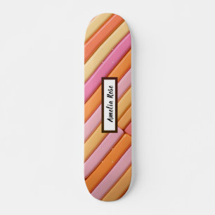 Personalisiert Pastel Geometric Abstrakt Skateboard