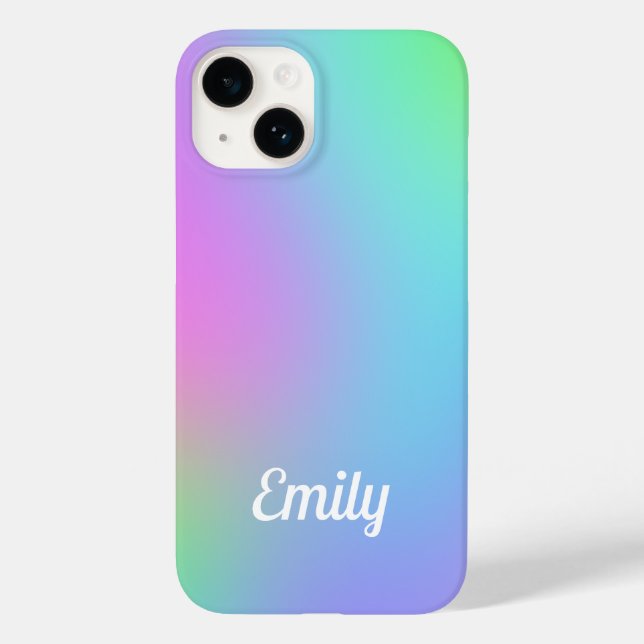 Personalisiert Pastel Gradient Case-Mate iPhone 14 Hülle (Rückseite)