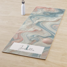 Personalisiert Pastel Marble Yoga Mat