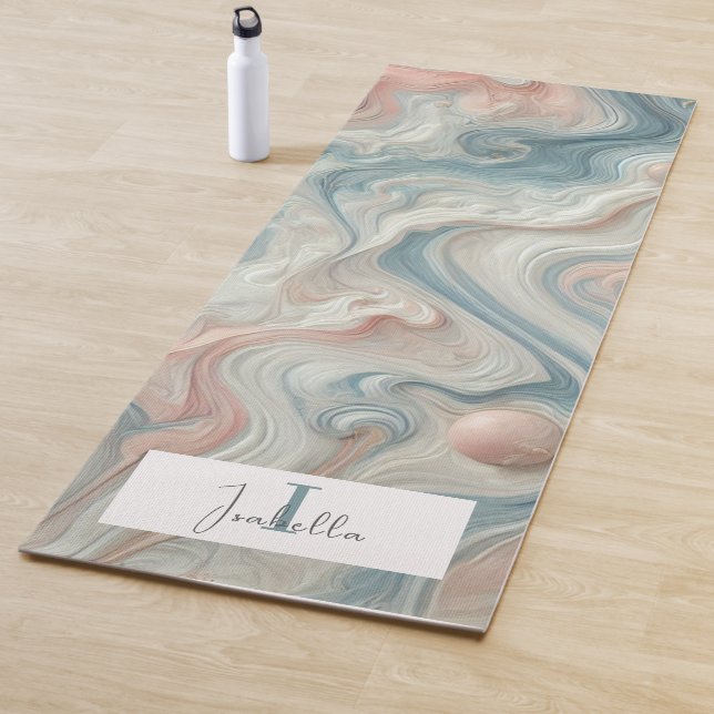 Personalisiert Pastel Marble Yoga Mat Yogamatte (Beispiel)