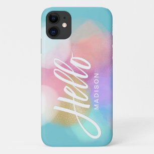 Personalisiert Pastel Paint Splotches Hallo Case-Mate iPhone Hülle