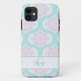 Personalisiert Pastel Rainbow Floral Mandala Mid M Case-Mate iPhone Hülle