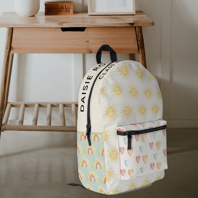 Personalisiert Pastel Sunshine Bedruckter Rucksack (Von Creator hochgeladen)