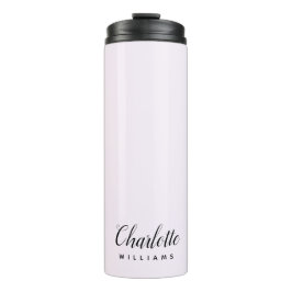 Personalisiert Pastell Pink Monogram Tumbler Thermosbecher